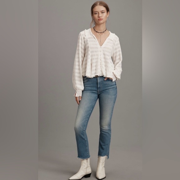 MOTHER Insider Crop Step Fray Size 28 NWT - Picture 1 of 15